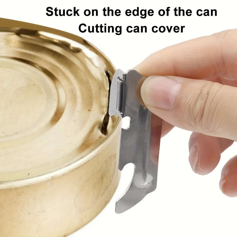 1Pc Can Openers Multifunctional Can Openers Bottle Opener Folding Stainless Steel Mini Can Openers
