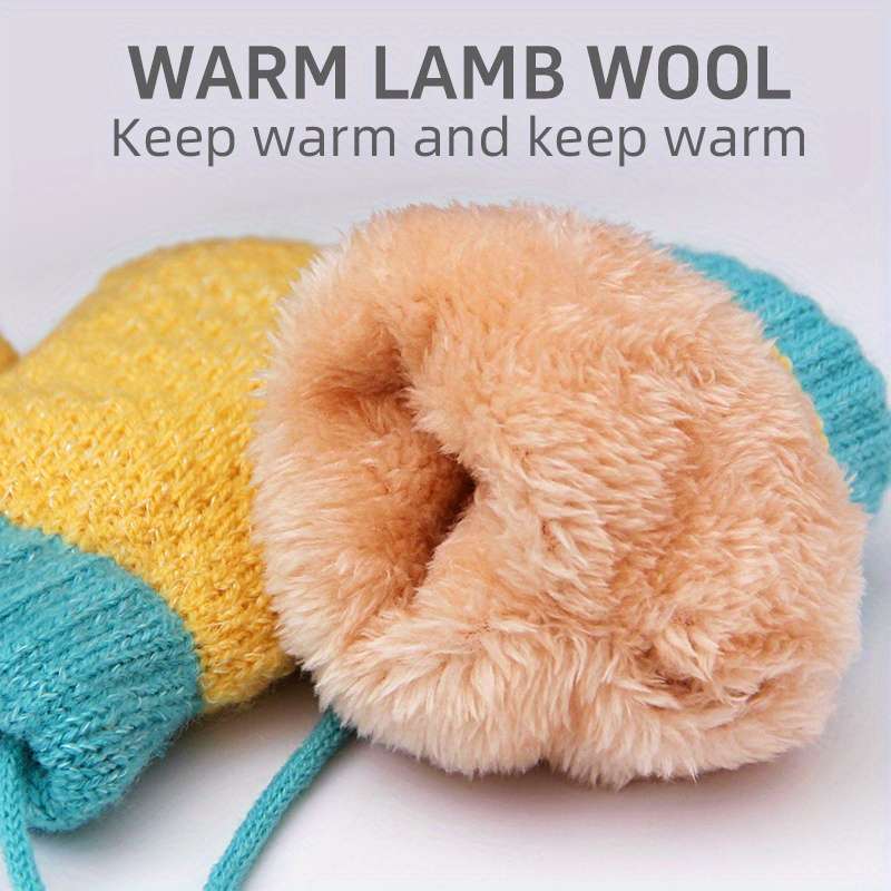 1 Pair Grey Warm Gloves