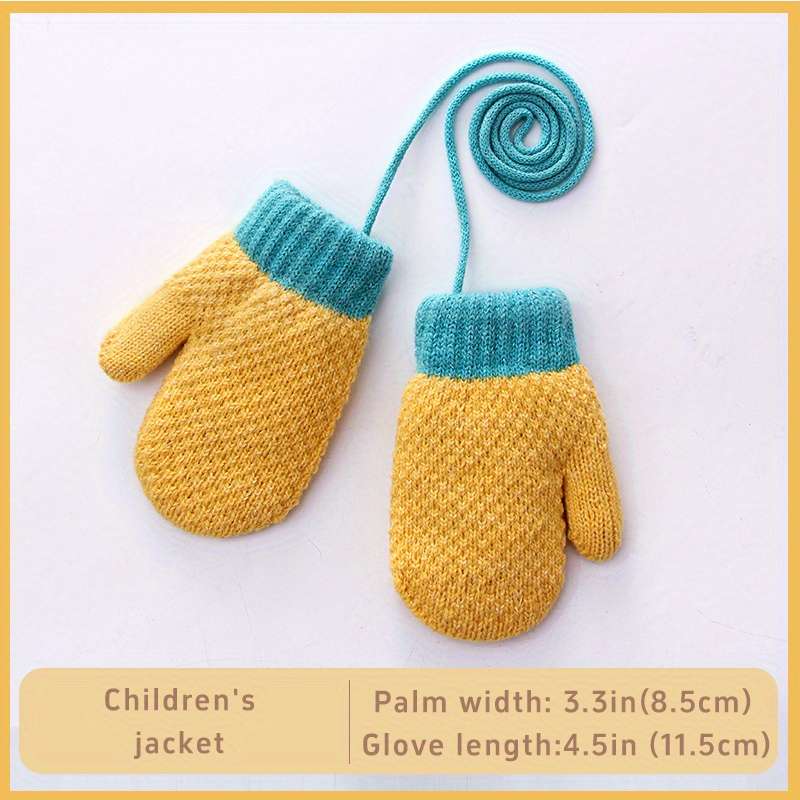 1 Pair Grey Warm Gloves