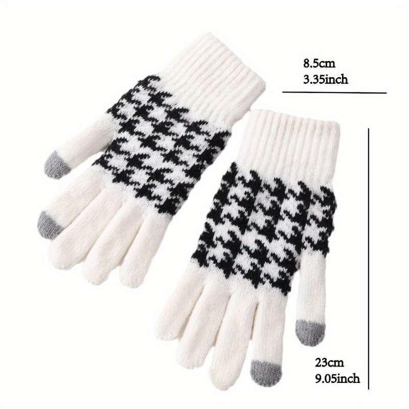1 Pair Gray Warm Gloves