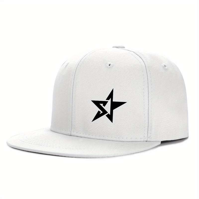 1pc Adjustable Baseball Cap with Star Embroidery Sun Protection Breathable Polyester Perfect fo
