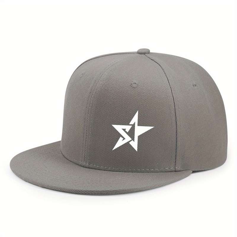 1pc Adjustable Baseball Cap with Star Embroidery Sun Protection Breathable Polyester Perfect fo
