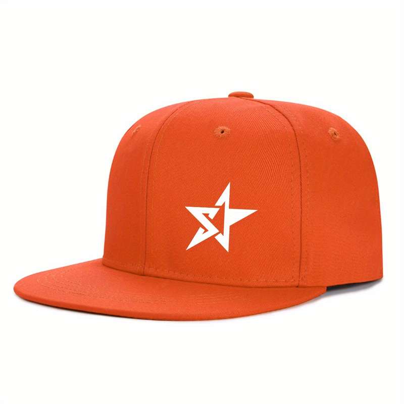 1pc Adjustable Baseball Cap with Star Embroidery Sun Protection Breathable Polyester Perfect fo