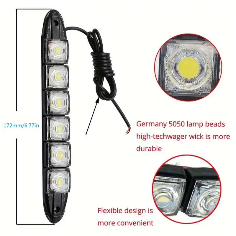2pcs LED Car Lights