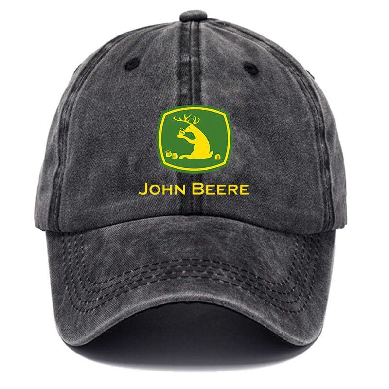 1pc Valentine'S Day Gift Adjustable Cotton "John Beere" Baseball Cap with High-Quality Print Bre