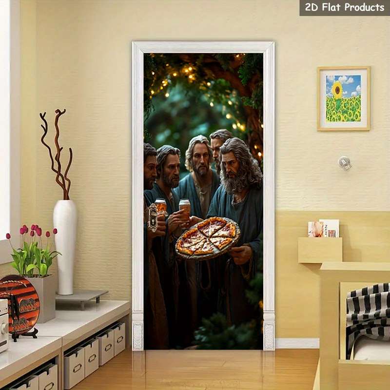1pc 95.0x209.8cm Jesus Christian Themed Stickers