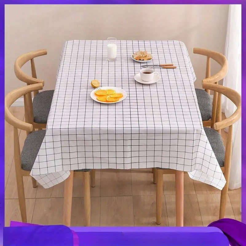 Grid Pattern Pvc Tablecloth