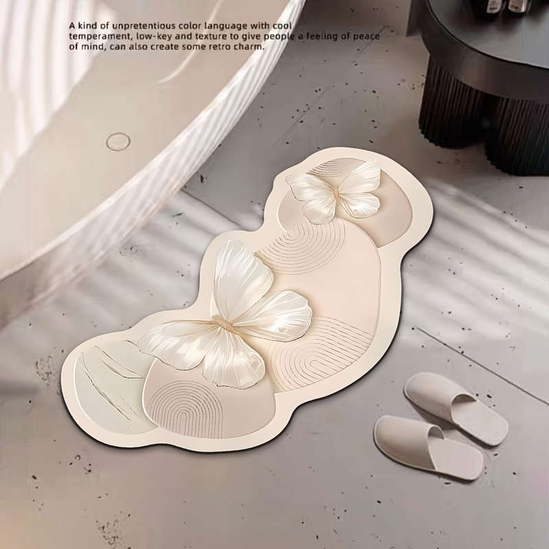 1Pc Cream Blue 40x70cm Floor Mat