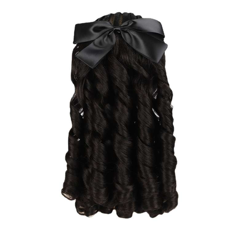1Pc Black 30.48cm Fashion Design Wig