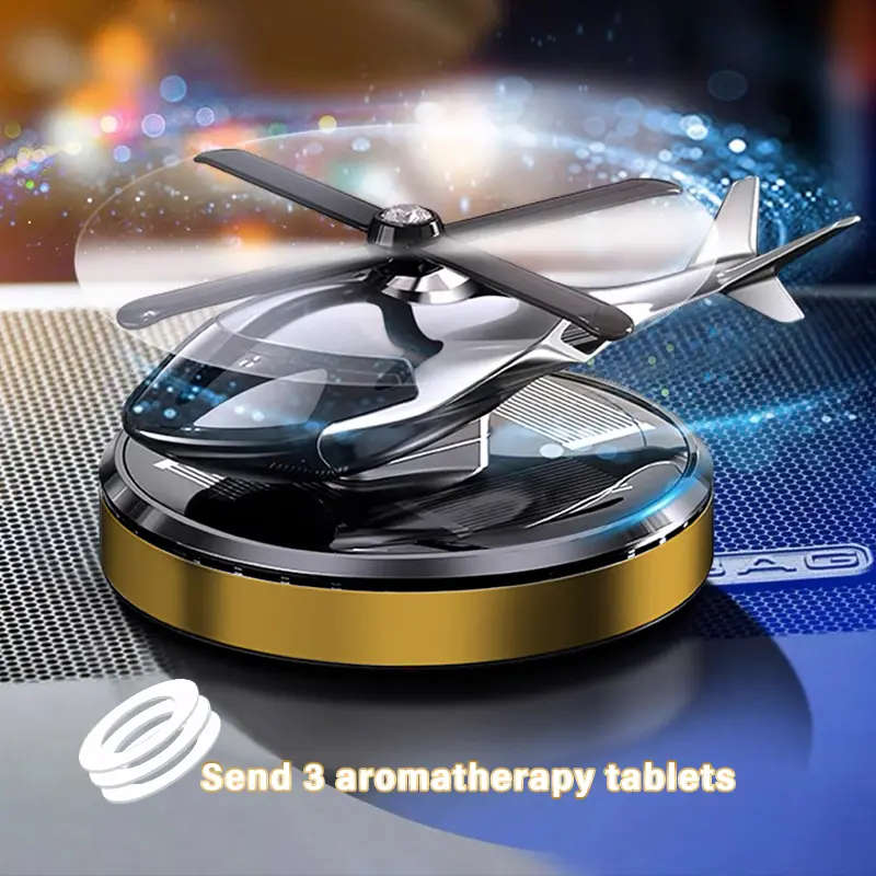 Solar Powered Helicopter Car Air Freshener