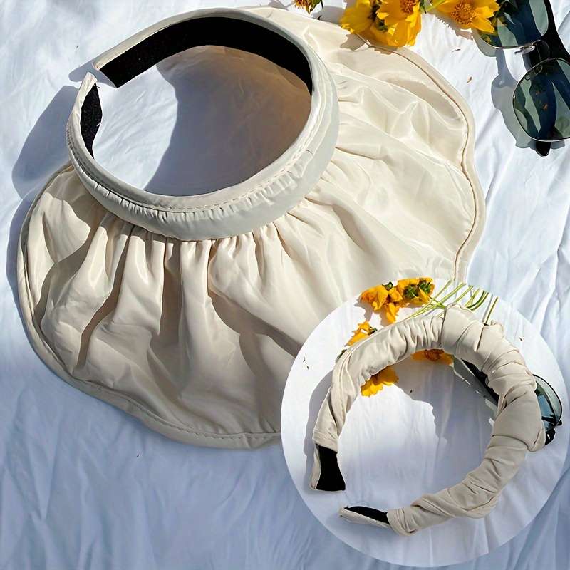1pc 2-in-1 Lightweight Quick-Dry Sun Visor Hat Headband for Outdoor Activities C Adjustable Brea