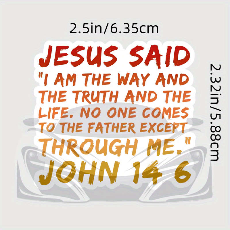 1pc Jesus Christian Themed Stickers