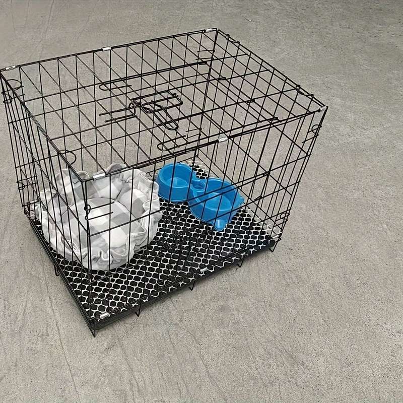 1pc Black 50*35cm-Foot Mat+Tray Pet Cage