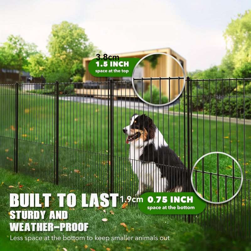 1pc Black size 73.66cm L x 81.28cmH (10 Panels)Pet Cage