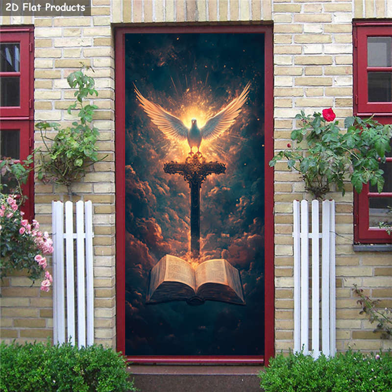 1pc 95.0x209.8cm Jesus Christian Themed Stickers