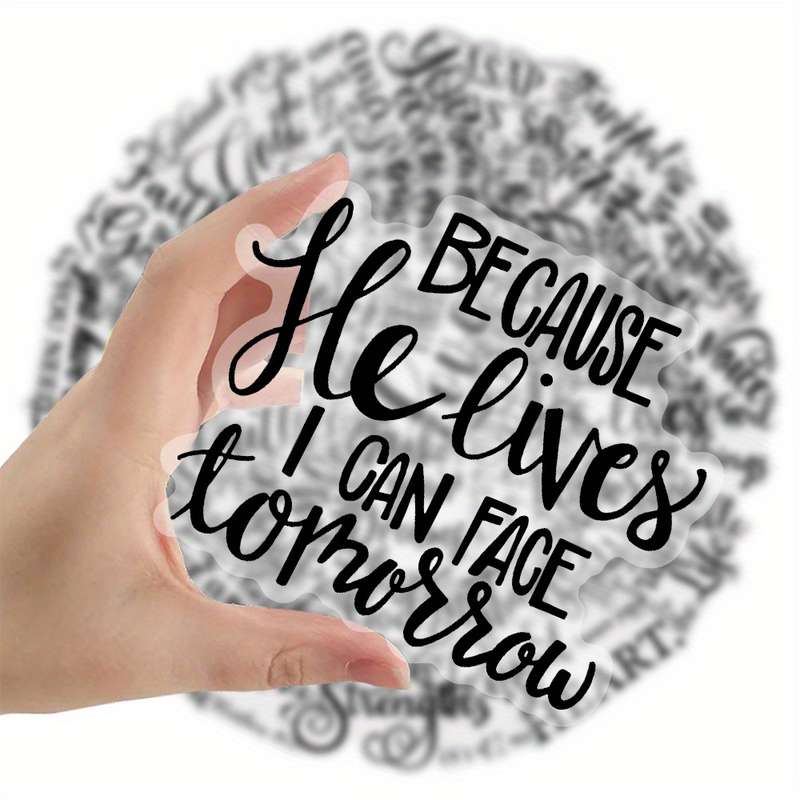 1pc saying Jesus Christian Themed Stickers
