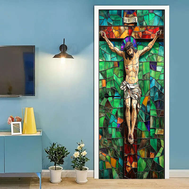 1pc 95.0x209.8cm Jesus Christian Themed Stickers