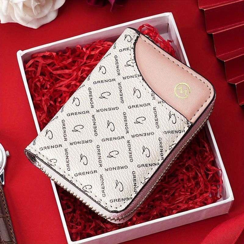 1pc Vintage-Inspired Slim RFID Blocking Wallet for Women 9 Card Slots Large Capacity Elegant Two