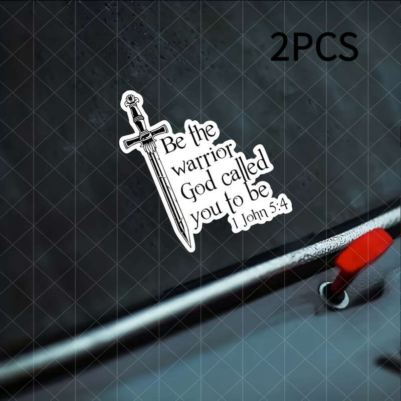 2pcs 13.79x11.0cm Jesus Christian Themed Stickers
