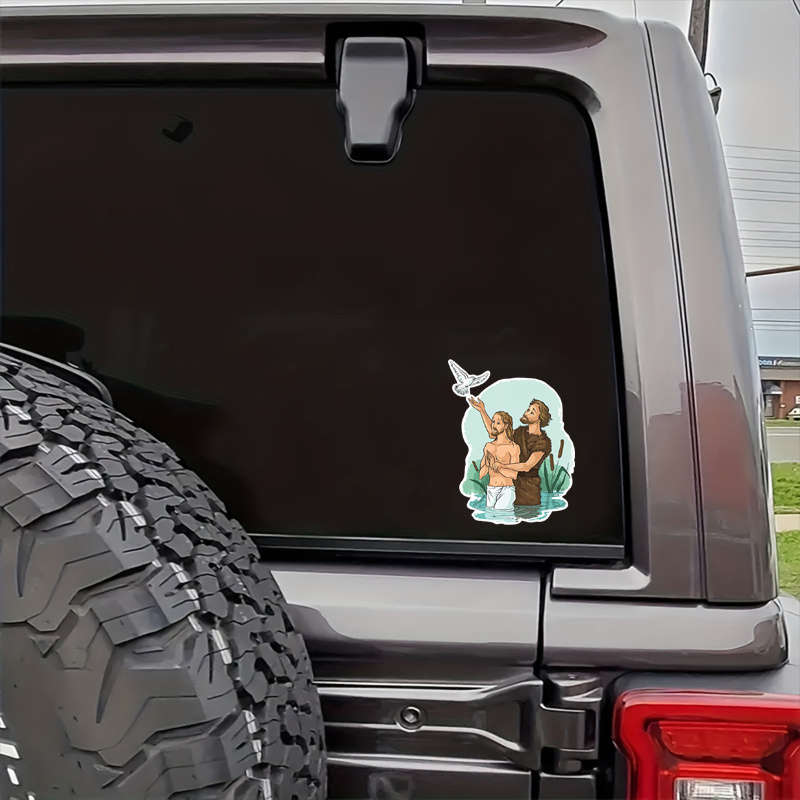2pcs Jesus Christian Themed Stickers