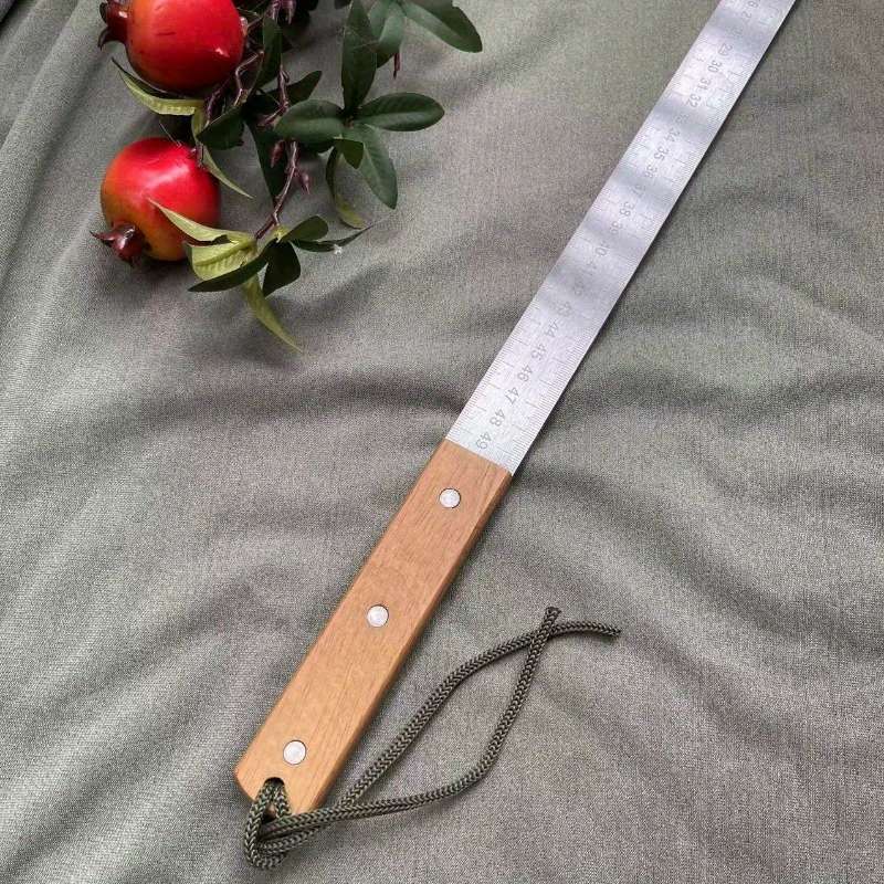 1pc Carbon Steel Quenched with Solid Wood Handle and Leather Cover Ideal for Survey