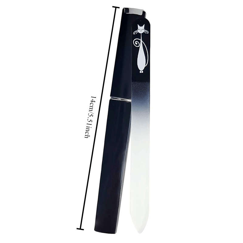 1pc Cute Cat Pattern Stainless Steel Nail File Suitable for Manicure and Pedicure Grinding an