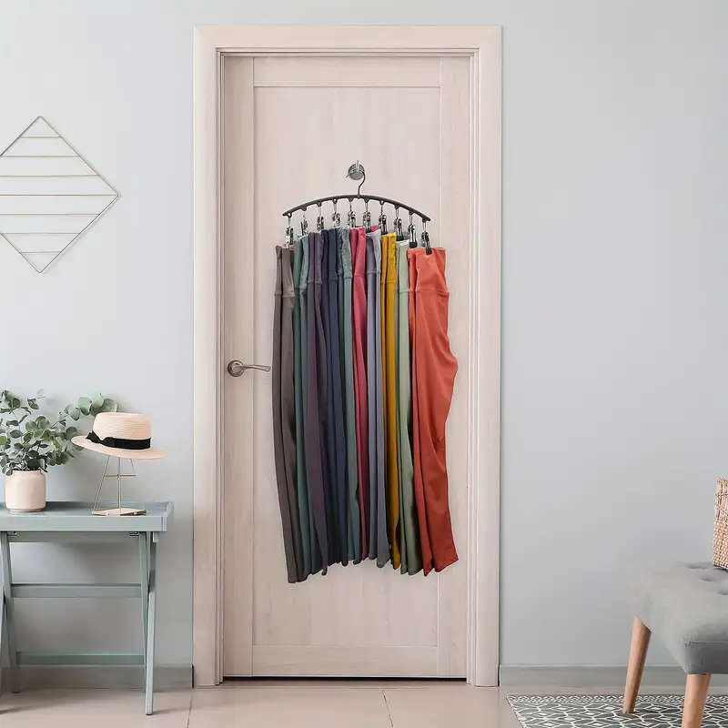 10 Pieces Clothespin Curved Metal Hanger