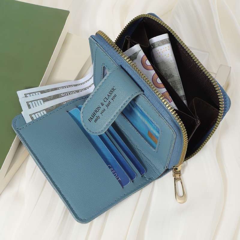 1pc Fashionable Women'S Short Wallets High-Quality Credit Card Storage Bags Multi-Slot Design wi