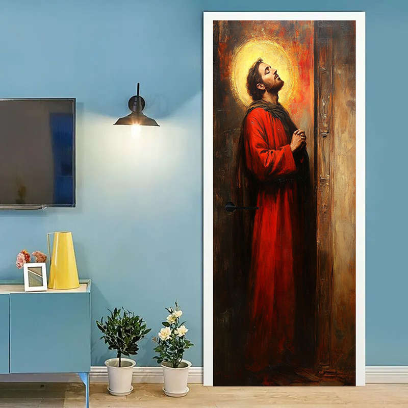 1pc 95.0x214.88cm Jesus Christian Themed Stickers