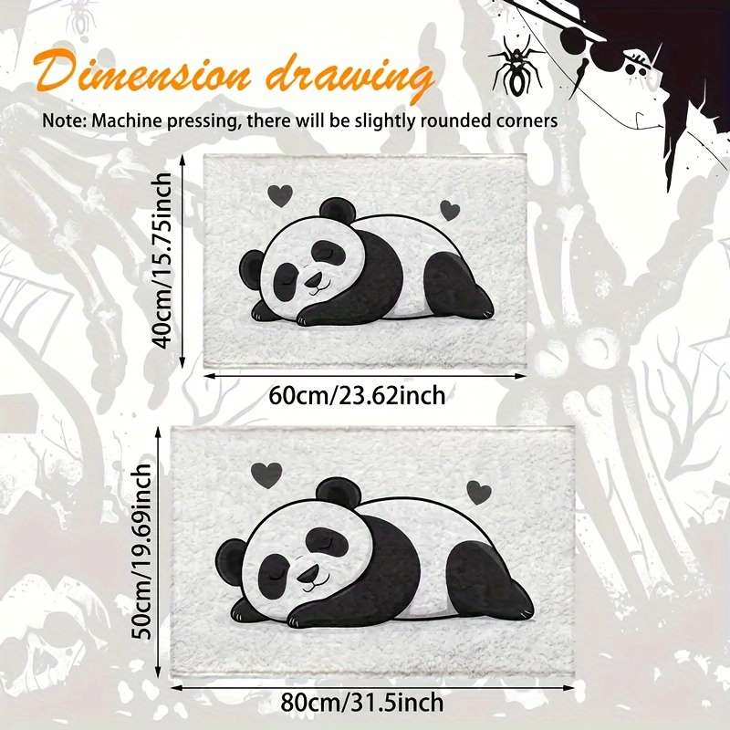 1Pc 19.69x31.5inch 50x80cm Panda Floor Mat