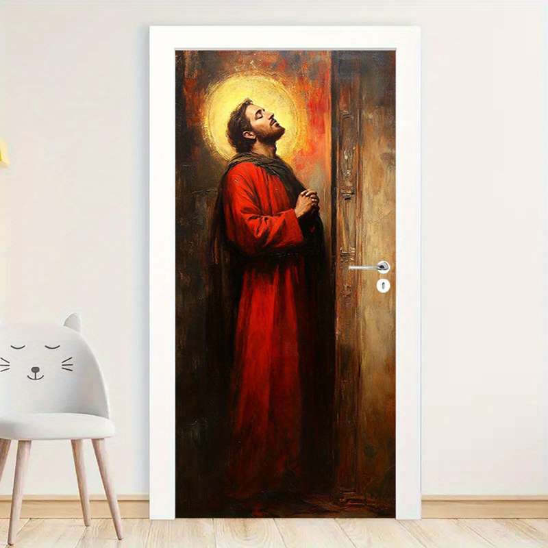 1pc 95.0x214.88cm Jesus Christian Themed Stickers