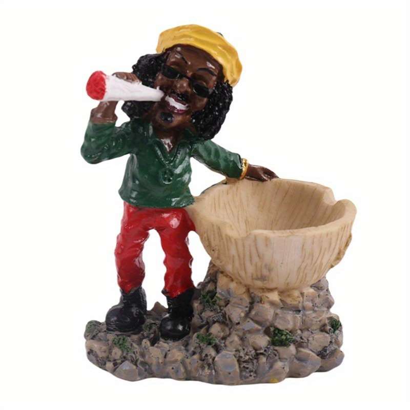 1pc Resin Ashtray Jamaican Resin Gift Box Ashtray