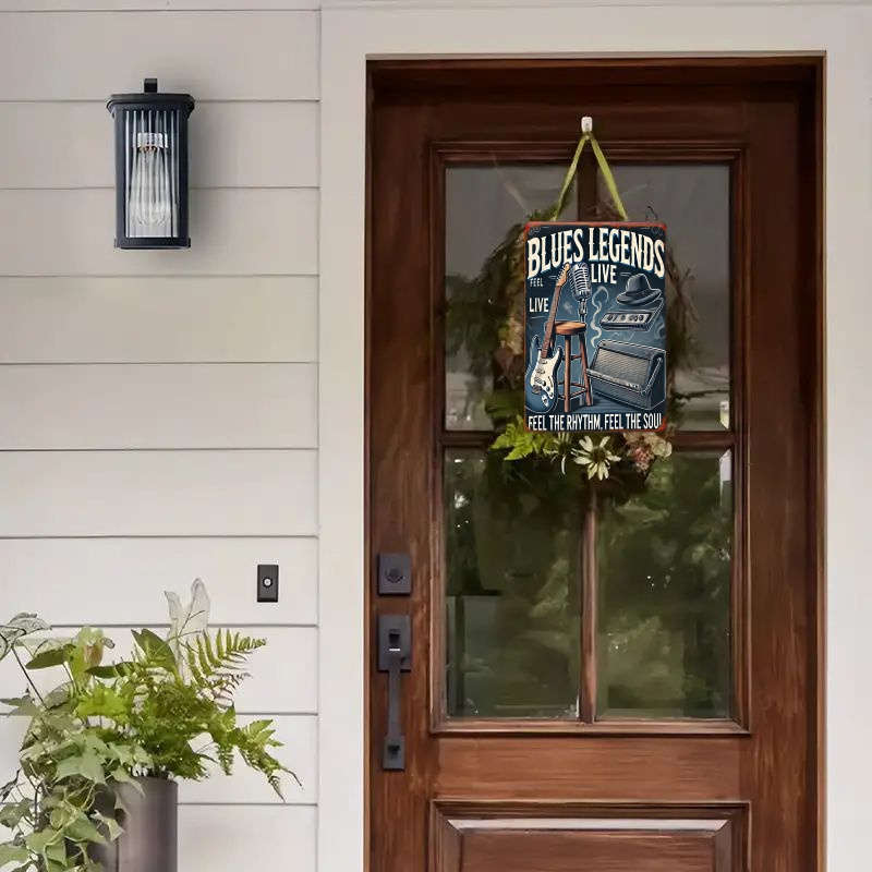 1pc  Classic Blues Legends 30.48x20.32 cm Iron Sign Vintage Music Themed Wall Hanging Decor fo