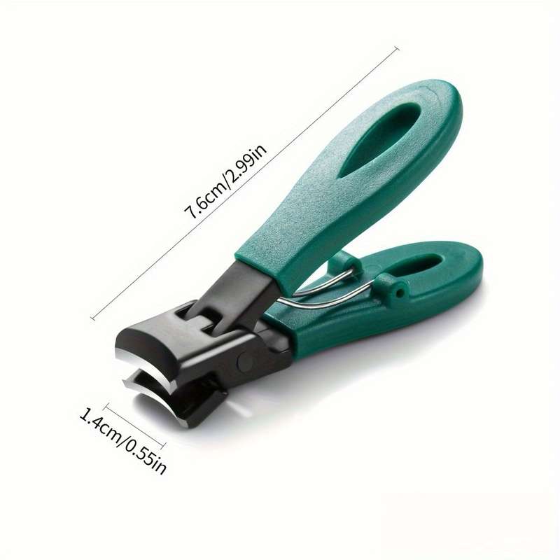 1pc Stainless Steel Nail Clipper for Thick  Hard Nails Large Opening Splash-Proof Design S