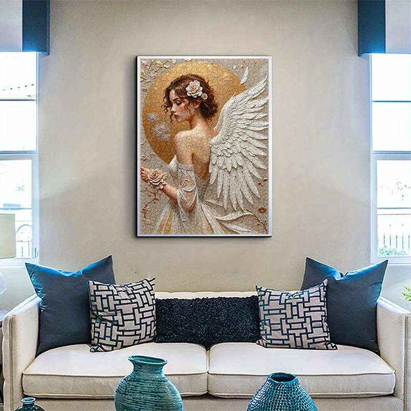 1000pcs Angel Wings Goddess Jigsaw Puzzle Large Paper Puzzle Toy for Adults Waterp