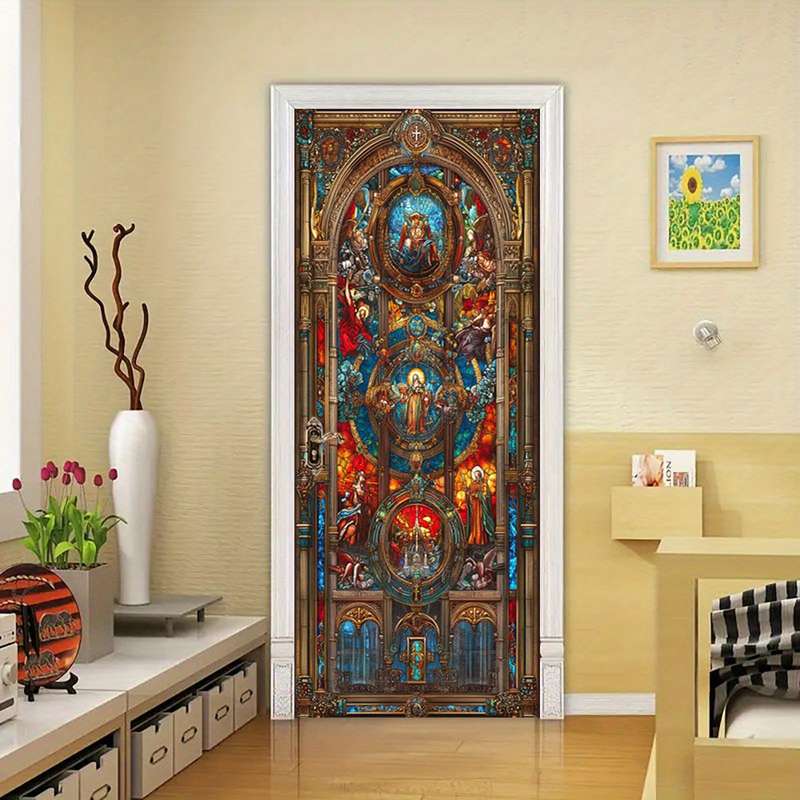 1pc 95.0x209.8cm Jesus Christian Themed Stickers