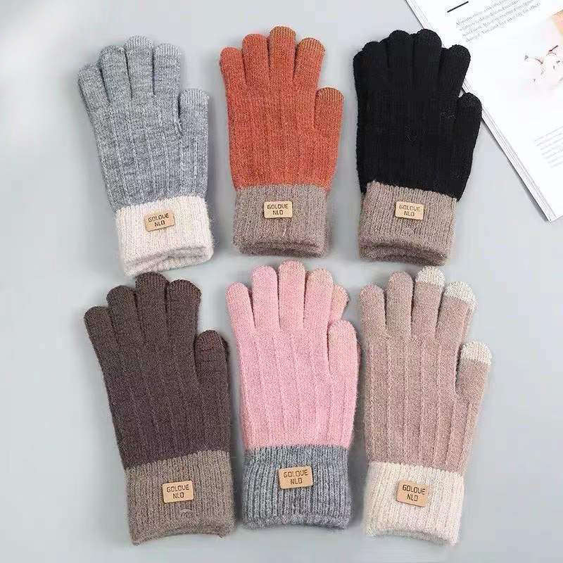 1 Pair Pink Warm Gloves
