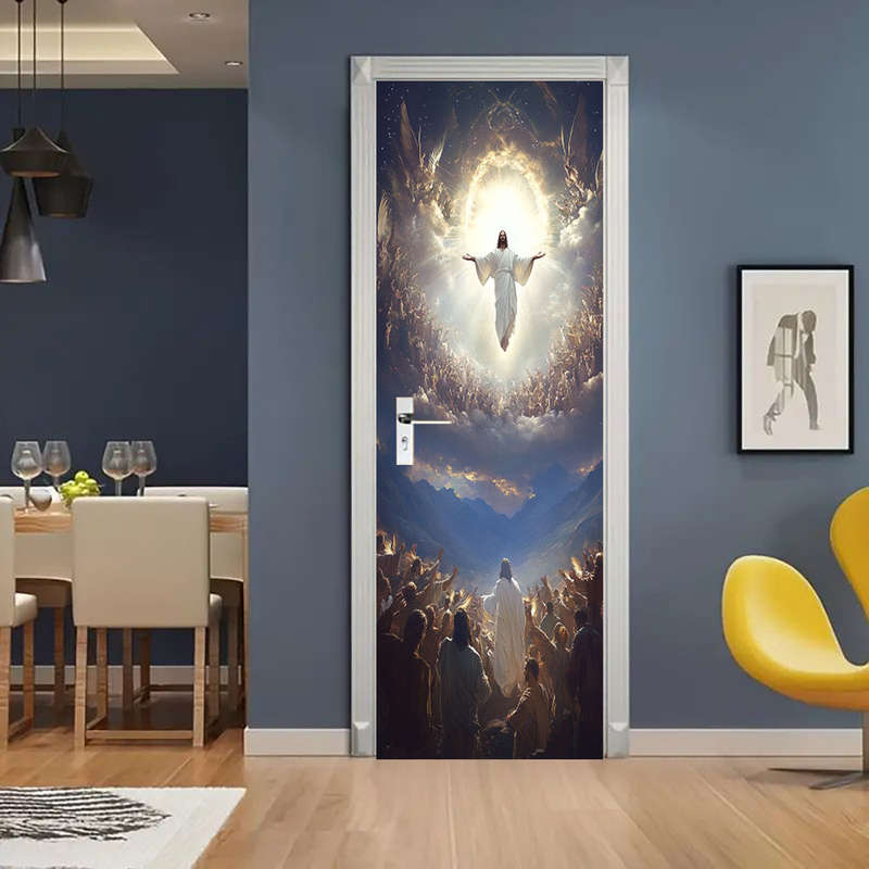 1pc 95.0x214.88cm Jesus Christian Themed Stickers