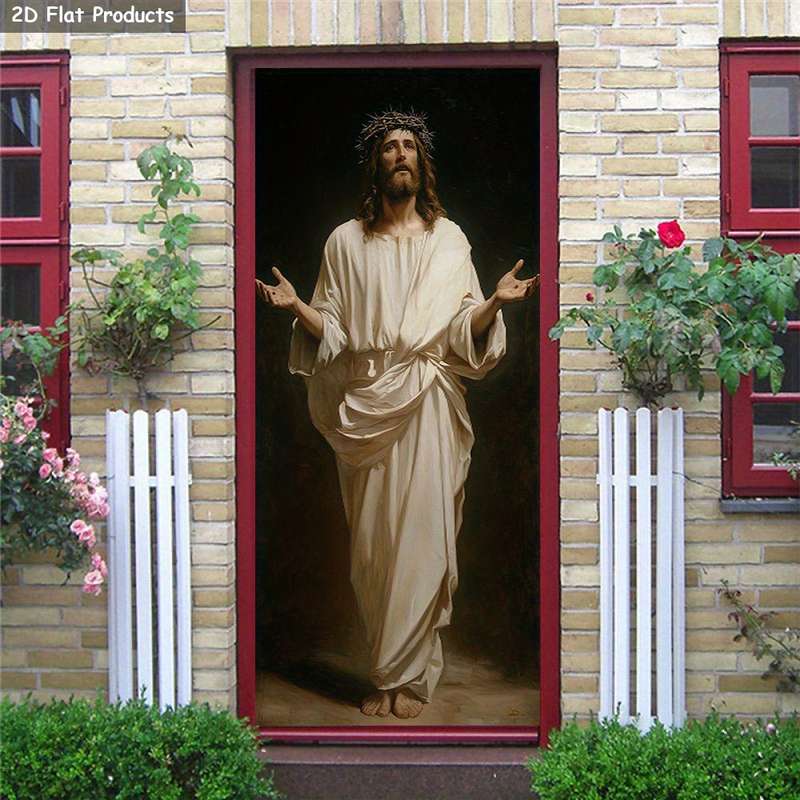 1pc 95.0x214.88cm Jesus Christian Themed Stickers