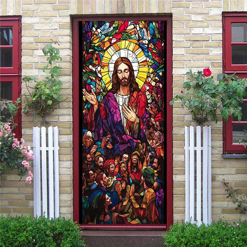 1pc 95.0x214.88cm Jesus Christian Themed Stickers