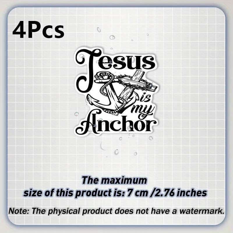 4Pcs Jesus Christian Themed Stickers
