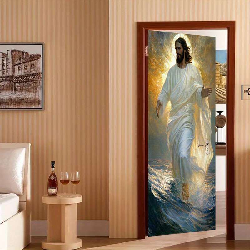 1pc 95.0x209.8cm Jesus Christian Themed Stickers