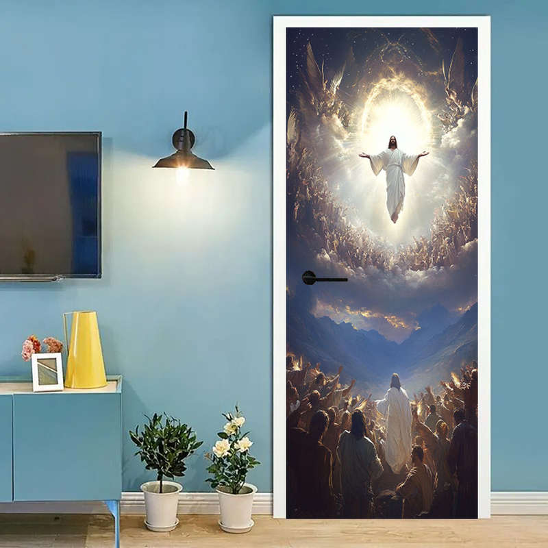 1pc 95.0x214.88cm Jesus Christian Themed Stickers