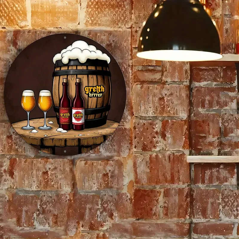 1 x 8" Round Aluminum Wall Sign