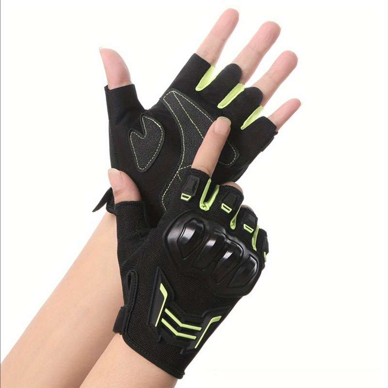 1 Pair Green Outdoor Sports Gloves