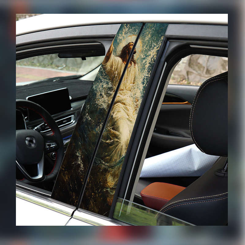 2pcs Jesus Christian Themed Stickers