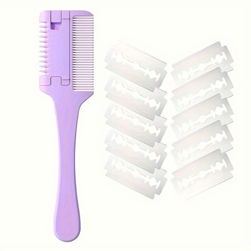 1pc Black Size 1 Comb Add 10 BladesPet Comb