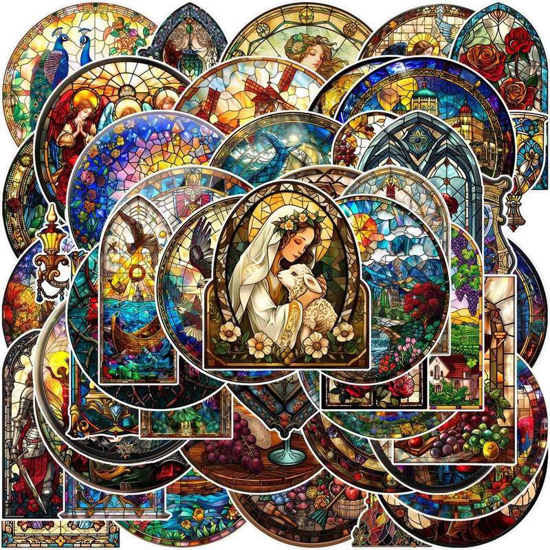 1pc Aesthetics Jesus Christian Themed Stickers