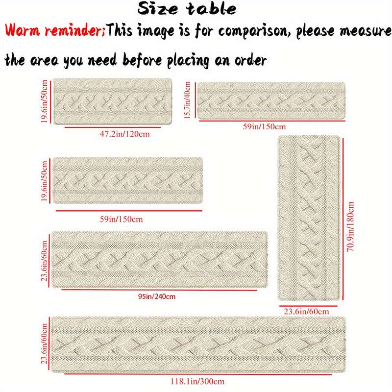 1Pc 15.7x59inch 40x150cm Floor Mat