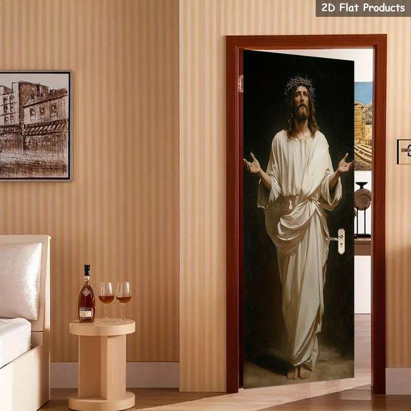 1pc 95.0x214.88cm Jesus Christian Themed Stickers